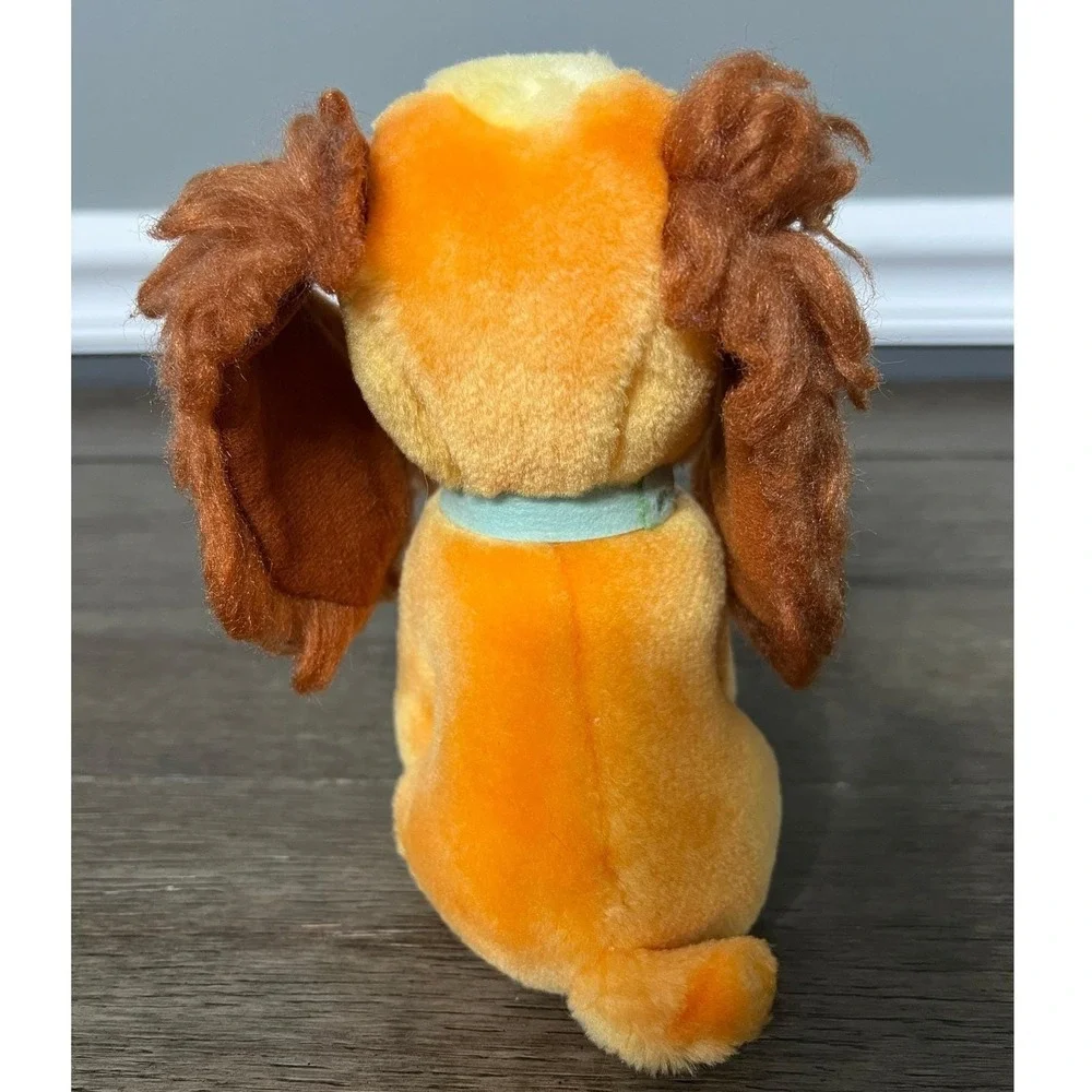 Vintage Lady and the Tramp Plush Dog Yellow Orange Disney‎ Stuffed Animal
